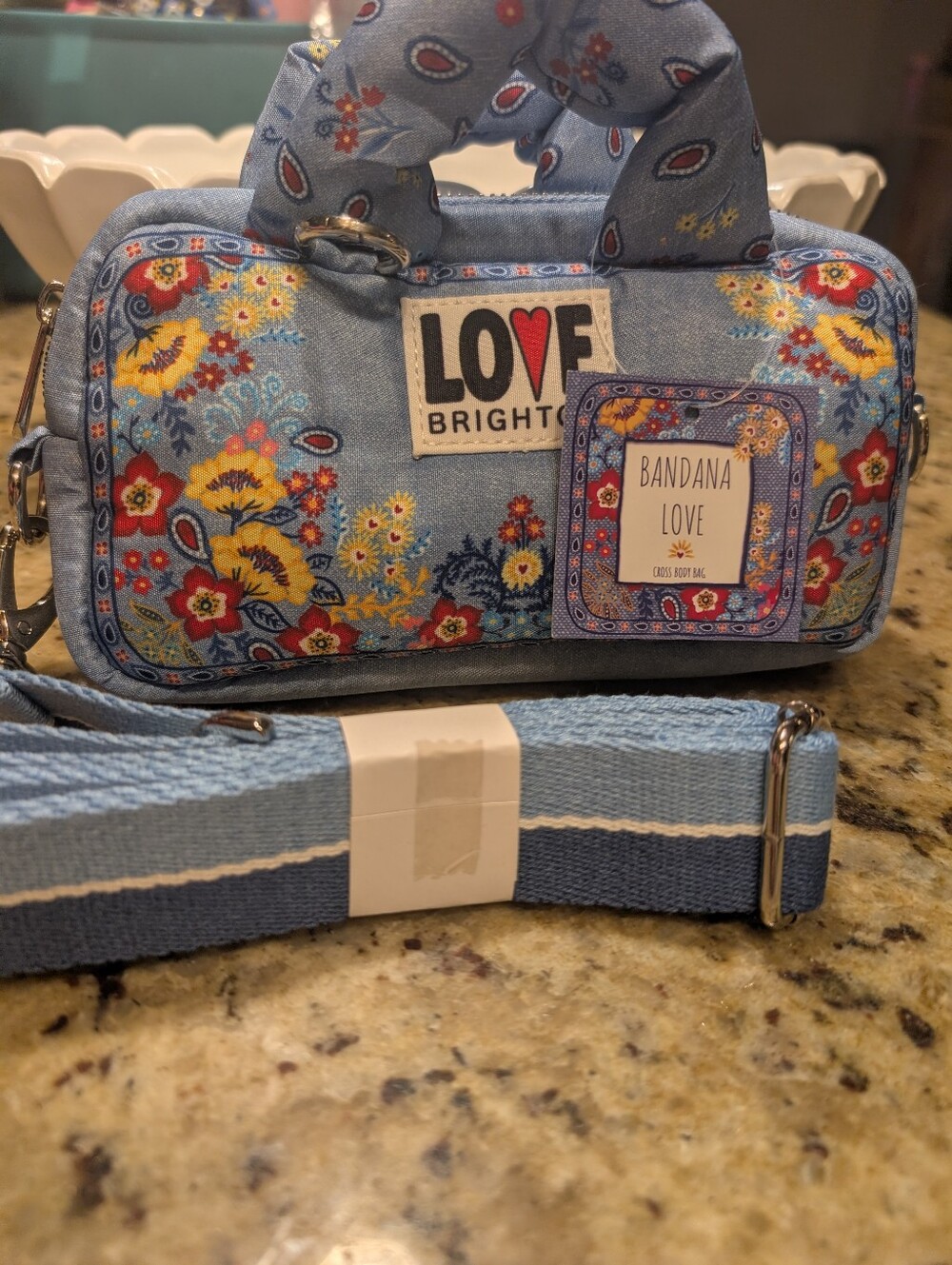 Brighton NWT Bandana Love Crossbody Bag